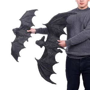 Halloween Black PU bat hanging toys for party bar decoration