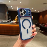 Coque de téléphone magnétique transparente pour Apple iPhone 18 Pro Max/17 Pro/16, protection anti-chute avec protection des quatre coins pour iPhone 17