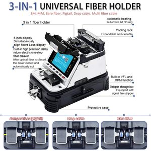 Máquina de Fusión de Fibra Óptica Groword Ai-20 con Alineación de Núcleo Automática, Soldadura Óptica FTTx, Empalme en 6s, Seis Motores, Calentamiento en 15s - Product Image 5