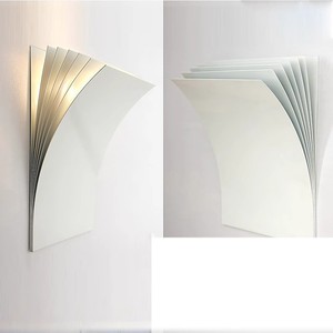 Book Shaped Wall Lamp Led E27 Switch Control For Bedroom <b>Corridor</b> Study Room Modern Minimalist Design White And Black - Product Image 2