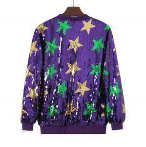 Prêt à expédier, en stock, vêtements de Mardi Gras de la Nouvelle-<span class=keywords><strong>Orléans</strong></span>, vêtements à paillettes, vestes à paillettes, vêtements de Mardi Gras pour femmes - Product Image 6