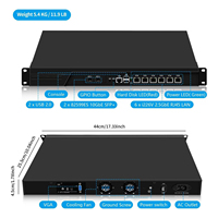 CWWK 1U 989 Servidor de Firewall para Montaje en Rack I5-3320M Router Pfsense 2 X 82599ES 10G SFP+ 6 X I226V 2.5GbE LAN 19" OPNsense