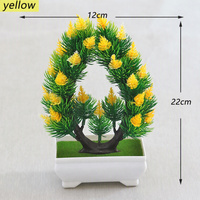Vente en gros d'usine : Plantes artificielles en pot en plastique, verdure, petits bonsaïs, décoration intérieure pour salon, articles de décoration pour la maison