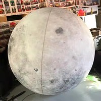 Ballon gonflable géant personnalisé avec éclairage LED, décoration extérieure, grande lune gonflable avec LED décoratives à l'hélium