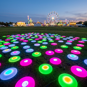 Meilleures ventes : Lumières LED interactives pour sol extérieur, jeu de saut sur grille lumineuse, jeu interactif pour enfants - Product Image 1