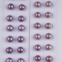 Perles naturelles en gros, perles rondes de 10-11 mm, 11-12 mm, de couleur rose et violette, en vrac, pour la fabrication de bijoux