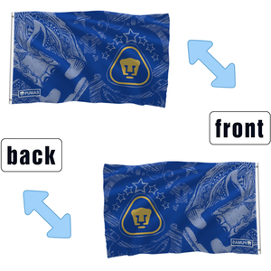 Bandera del Equipo Pumas UNAM, Pancarta del Club de Fútbol Azul y Amarillo con Logotipo, Decoración Deportiva de Poliéster para Colgar en Interiores y Exteriores - Product Image 2