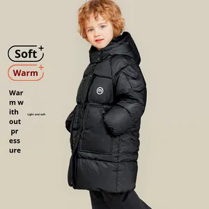 Parkas longs matelassés imprimés pour garçons et filles, manteaux d'hiver chauds et épais à capuche, coupe-vent pour enfants, vêtements d'extérieur pour temps froid - Product Image 3