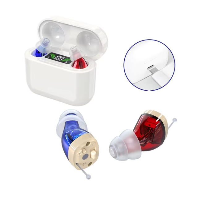 Health Care Wireless Bluetooth Otc Medical Hearing Device 8 Channels Rechargeable for Elderly High Quality Low Price Mini Iic