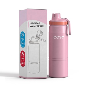 Bouteille de sport <span class=keywords><strong>OASE</strong></span> 20oz Bouteille d'eau isolée en acier inoxydable à double paroi avec large ouverture - Product Image 1