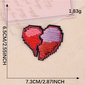 Écusson thermocollant personnalisé en paillettes réfléchissantes, brodé, pour vêtements/sacs - Product Image 3