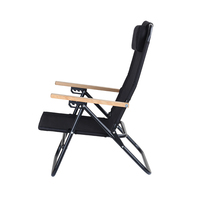 Chaises de camp de plage portatives à cadre en acier à trois étages pliantes extérieures Feistel