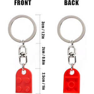 Llavero <span class=keywords><strong>de</strong></span> Corazón Listo para Enviar para Novio o Novia, Llaveros <span class=keywords><strong>de</strong></span> Corazón Coloridos con Ladrillos a Juego, Regalo <span class=keywords><strong>de</strong></span> San Valentín o Cumpleaños, Envío Inmediato - Product Image 2