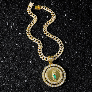 Nuevo Collar con Colgante de San Judas Estilo Hiphop, Giratorio, con Características Únicas, Joyería de Moda - Product Image 4