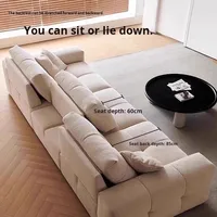 Canapé modulaire Pixel One Seat avec dossier mobile, assise profonde, tissu chenille résistant aux taches, canapé moderne de style transitionnel pour projet