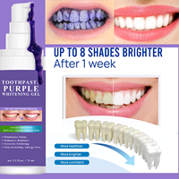 Gel Moussant Blanchissant pour les Dents Violet Correcteur de Couleur Jaune Dentaire Blanchisseur de Dents Élimine les Taches Améliore l'Éclat