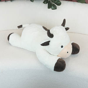 Nuevo juguete de vaca de peluche de alta calidad en serie de posición acostada amarilla para Cojines rellenos de algodón PP - Product Image 6