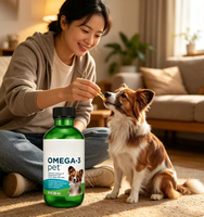 Minyak Ikan Omega-3 Vitamin E Cair untuk Anjing Kucing - Botol 60ml EPA DHA Kesehatan Kulit Bulu Sendi Mata Umur Simpan 24 Bulan