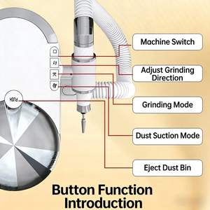Motor Brushless Profesional Kecepatan Tinggi 0-35000rpm Bor Kuku Portabel Multifungsi Baja Tahan Karat Baterai Isi Ulang Pemoles - Product Image 4