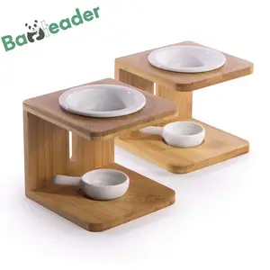 Bamboo Wax Melt Burners Wooden Ceramic Wax Melt Warmer Perfume Burner Porcelain Essential Oil Burner