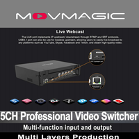 5 Kanallı SDI Video Switcher, Movmagic MF10S, 4K60P Girişli Çoklu PTZ Kamera Kontrolü, Profesyonel Yayın Switcher'ı