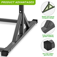 VIGFIT Barre de traction, Station de tractions, Supports de dips, Barre horizontale multifonctionnelle pour portes, Supports de dips multifonctionnels