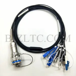 Connecteurs circulaires standard de la série ZLTC D38999 Assemblage de câble à fibre optique de prise 15 #8 noyaux