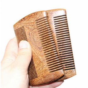 Peine de madera antiestático de dientes finos y anchos para hombre, de madera natural, para el cuidado de la barba y el cabello - Product Image 2