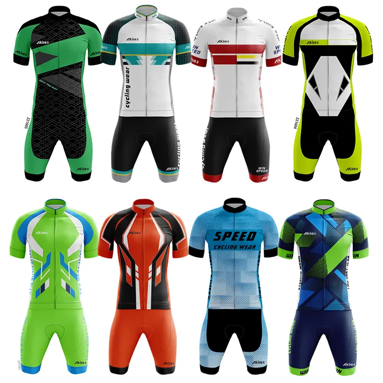 Conjunto de roupa masculina para ciclismo, camiseta e shorts de estrada respirável para homens
