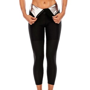 Fitness sport <span class=keywords><strong>Sauna</strong></span> Shaper pantalon corps Shaper plein chaud sueur <span class=keywords><strong>effet</strong></span> revêtement minceur pantalon Shapewear entraînement Gym Leggings - Product Image 4