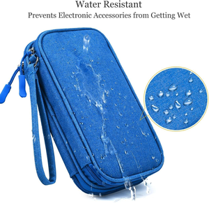 Đổi Mới <span class=keywords><strong>2025</strong></span> New Tiện Ích Du Lịch Kỹ Thuật Số USB Màu Xanh Sạc Pouch Dây Cáp Túi Lưu Trữ Thiết Bị Điện Tử Organizer Silicone Chủ - Product Image 2