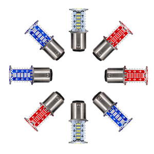 Ampoules de feux de freinage à LED clignotantes à eau BAY15D accrocheuses lumières mobiles à foudre droite pour moto/voiture nouvelle rafale de frein - Product Image 2