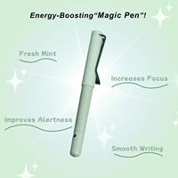 Stylo Inhalateur d'Huiles Essentielles Menthe Poivrée Aromathérapie Inhalateur Nasal Concentration Énergie Rafraîchissement Étude Bureau Travail Corps