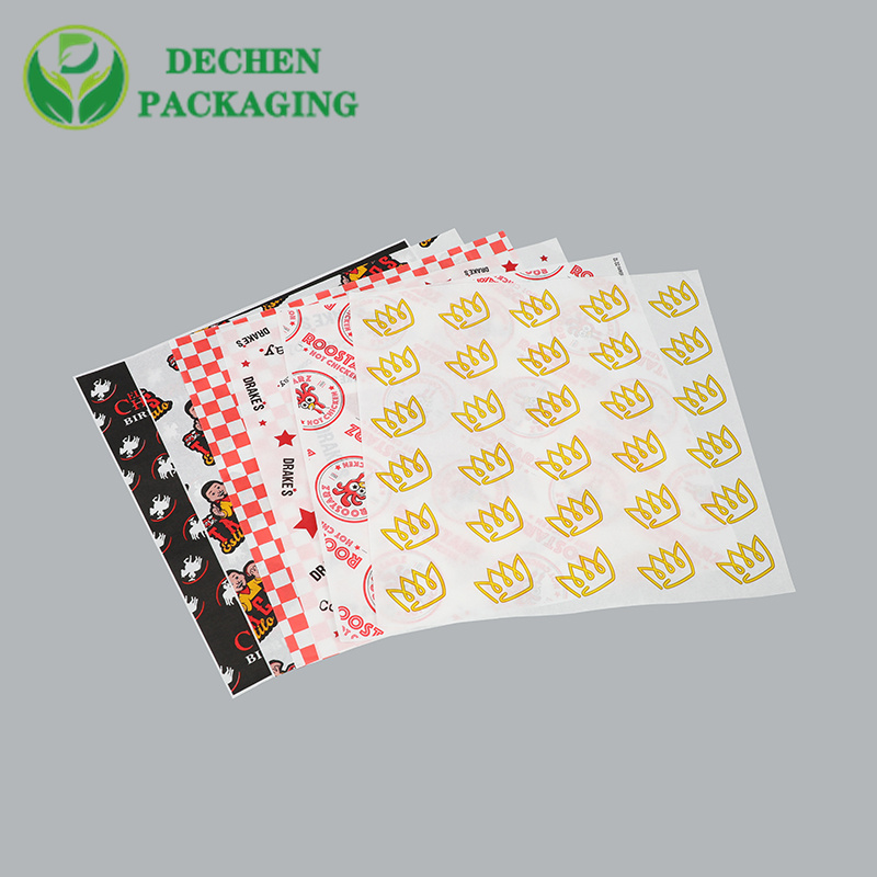 Reusable Food Wax Wrap With Logo Sandwich Packaging Paper Hot Dog Wrappers