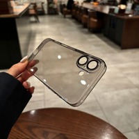 Coque rigide transparente ultra-fine en PC pour iPhone 16 15 Pro Max 14, protection intégrale simple anti-chute pour téléphone portable Apple