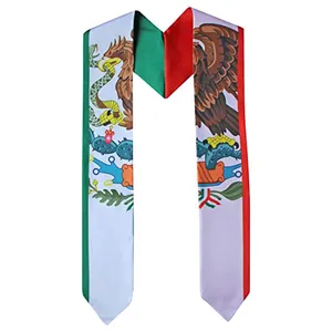 2023 July Multiple Style High Quality Cheap Digital Printing All Country Style Custom Master Graduation Hood Scarf Celebration