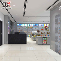 Solution clé en main pour vitrine de magasin de détail moderne avec écran LED personnalisé, comptoir de présentation pour jouets, cadeaux, vêtements, boutique