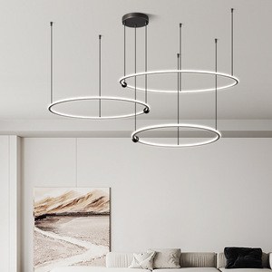 Lustre moderne minimaliste tout en cuivre, luxe léger, pour salon, chambre principale, salle à manger, éclairage nordique, lampes suspendues - Product Image 1