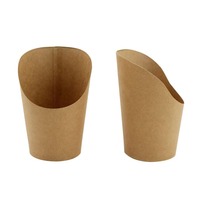 Gobelet à frites jetable, gobelet commercial épaissi en carton robuste à bord incliné, personnalisable