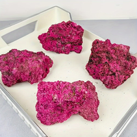 Meilleures ventes : Grappe de corindon rouge naturel, pierre brute, ornements de décoration d'anniversaire, artisanat en pierre concassée bleue
