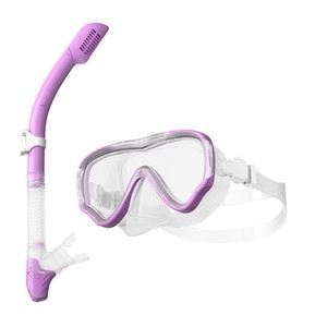 Masque de plongée et tuba avec lentille en verre trempé anti-buée pour adultes, sports nautiques, ajustement universel - Product Image 3