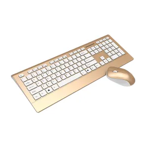 Acessórios de computador personalizado de alta qualidade teclado sem fio e mouse desktop usb 2.4g kit combo sem fio de teclado mouse