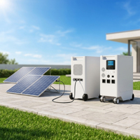 Système de batterie solaire tout-en-un hors réseau 51,2 V 100 Ah 5,12 kWh avec onduleur 5 kW 8 kW 10 kW, batterie LiFePO4, CAN BMS, 6000 cycles
