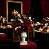 Centre de table de mariage de luxe haut de gamme, arrangement floral artificiel pour la location d'événements et la décoration de table