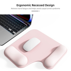 Custom Logo Carpal Tunnel Relief Dual Height Ergonomic Mouse Pad with Gel Wrist Rest for Office <b>Gaming</b> - Product Image 3