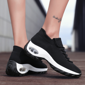 <span class=keywords><strong>2021</strong></span> Chaussure, calcetín de tacón informal para mujer, zapatillas ligeras para caminar y deportes, calzado para correr, transpirable, Tenis femeninos de primavera - Product Image 3