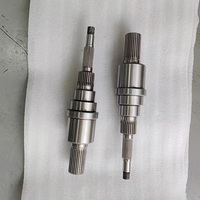 Eje estriado de acero inoxidable mecanizado con precisión por CNC para maquinaria industrial
