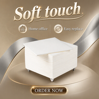 Serviettes en papier personnalisables en gros pour mariage, serviettes en lin brodées, papier de table pour restaurant, pulpe de bois biodégradable