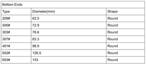 Extrémités inférieures de canette en aluminium durable pour les canettes de boissons et de nourriture Diamètre des composants de la canette en métal de haute qualité (62.5mm) - Product Image 4