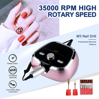 Perceuse à ongles électrique SML 35000 tr/min SML M3 avec pédale, modes main et pied, machine de manucure et pédicure pour nail art